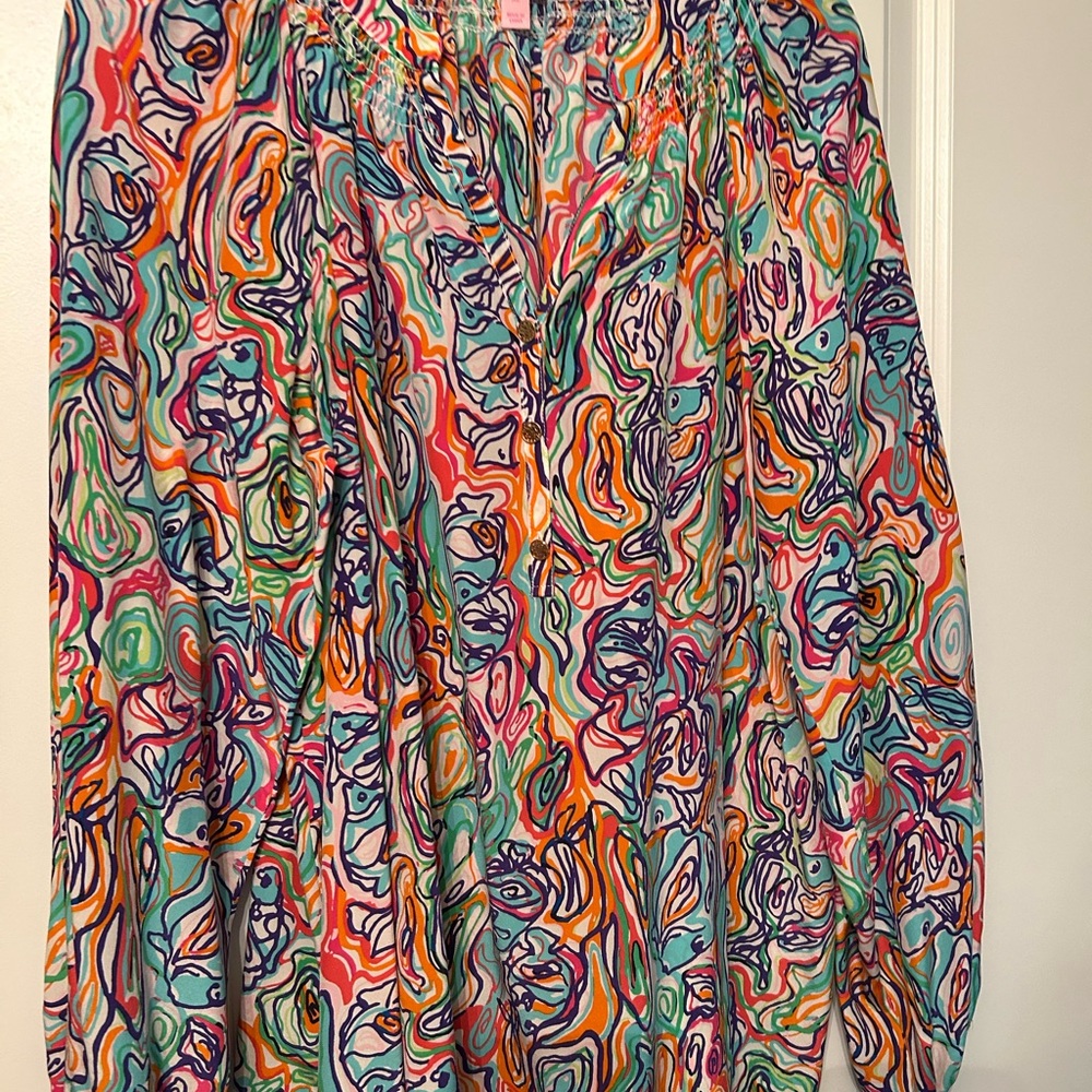 Lilly Pulitzer Colorful Abstract Ella Women's Top